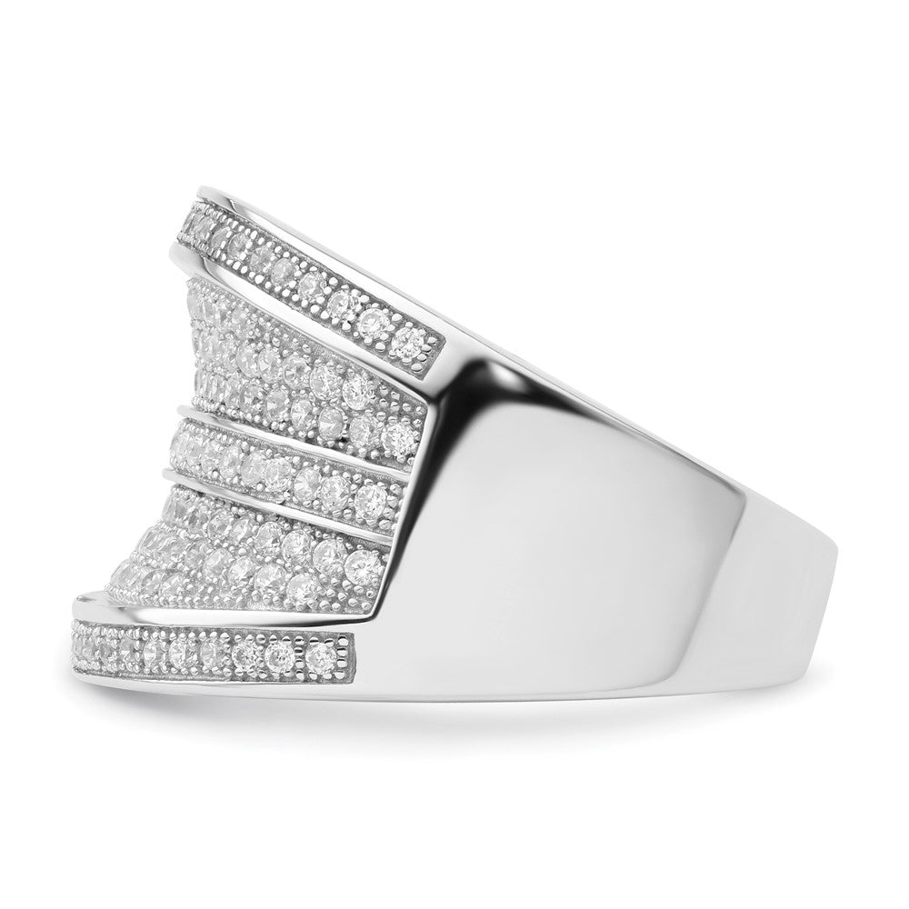 Sterling Silver & Cz Brilliant Embers Ring