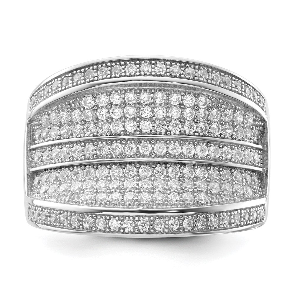 Sterling Silver & Cz Brilliant Embers Ring