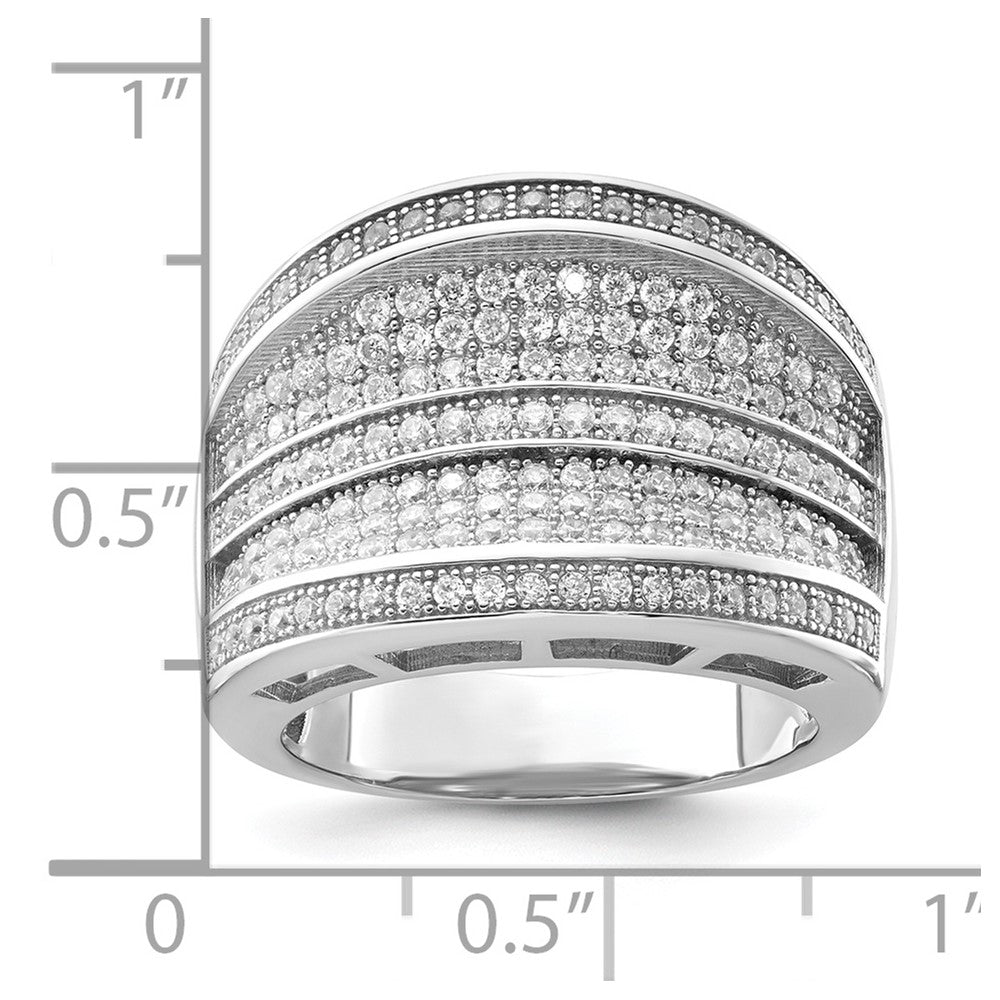 Sterling Silver & Cz Brilliant Embers Ring
