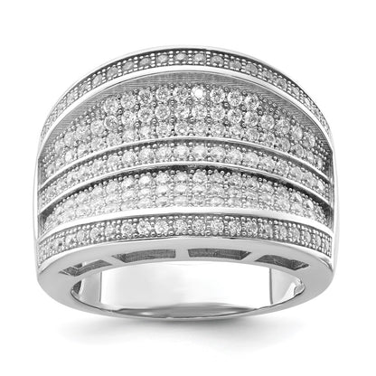 Sterling Silver & Cz Brilliant Embers Ring