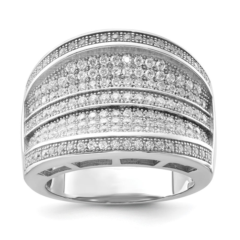 Sterling Silver & Cz Brilliant Embers Ring
