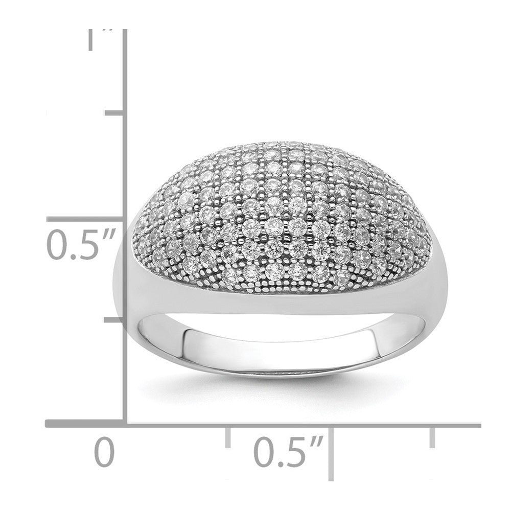Sterling Silver & Cz Brilliant Embers Ring