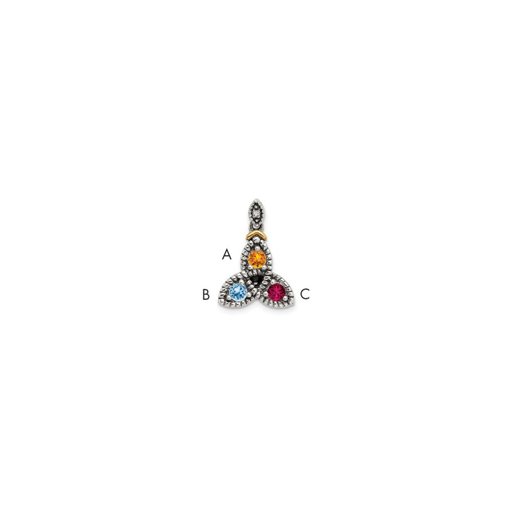 14k/Silver Two-Tone Pendant