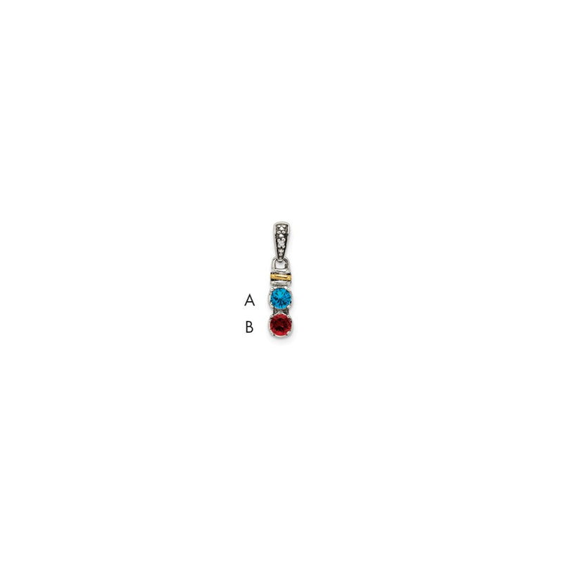 14k/Silver Two-Tone Pendant