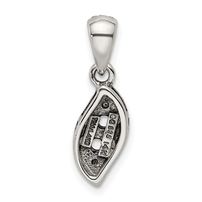 Sterling Silver Antiqued w/14K/Silver Two-Tone 2-stone W/diamond Mother's Pendant