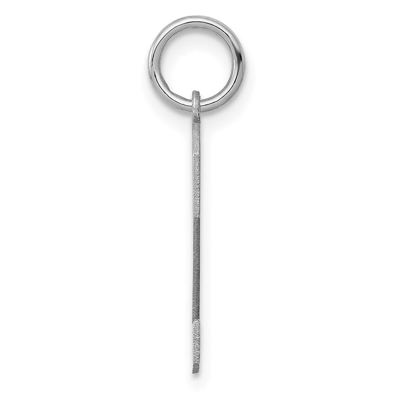 Sterling Silver Silver/Rhodium-Plated Polished Number 2 Charm