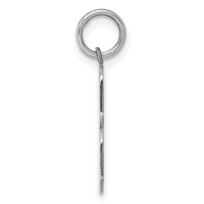 Sterling Silver Silver/Rhodium-Plated Polished Number 3 Charm