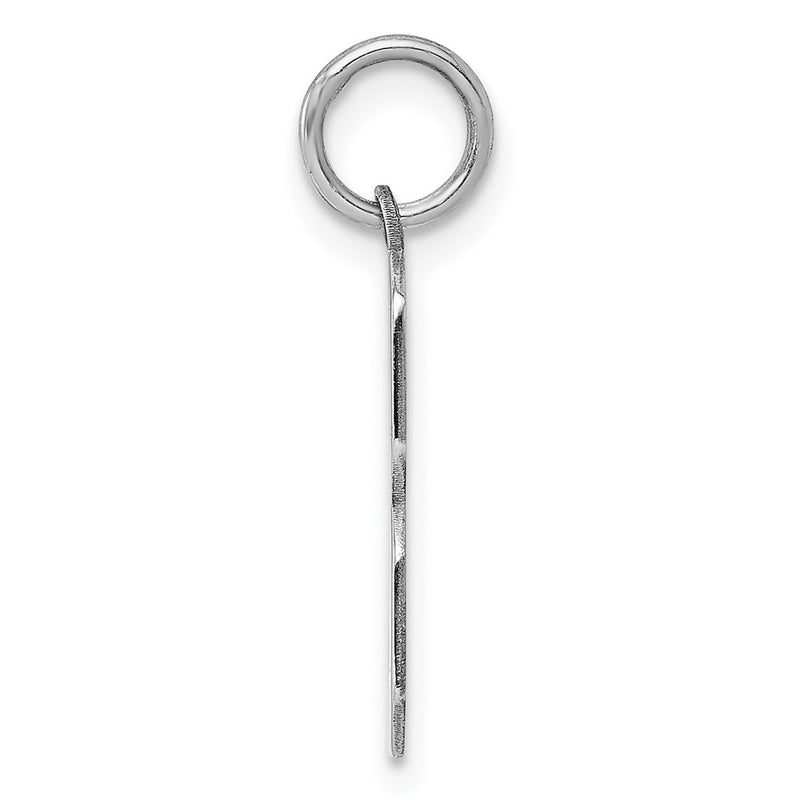 Sterling Silver Silver/Rhodium-Plated Polished Number 3 Charm