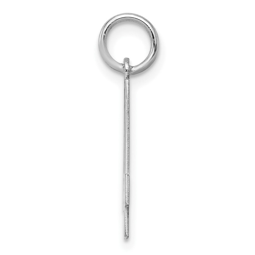 Sterling Silver Silver/Rhodium-Plated Polished Number 4 Charm