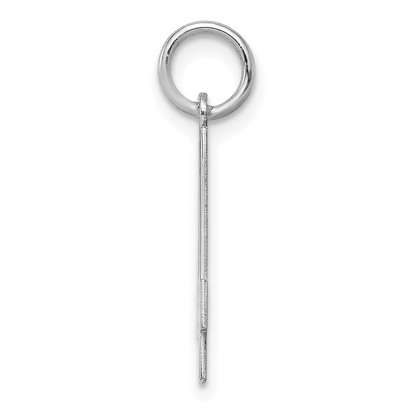 Sterling Silver Silver/Rhodium-Plated Polished Number 4 Charm