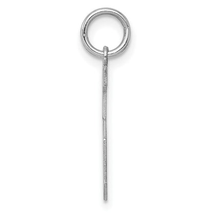 Sterling Silver Silver/Rhodium-Plated Polished Number 5 Charm