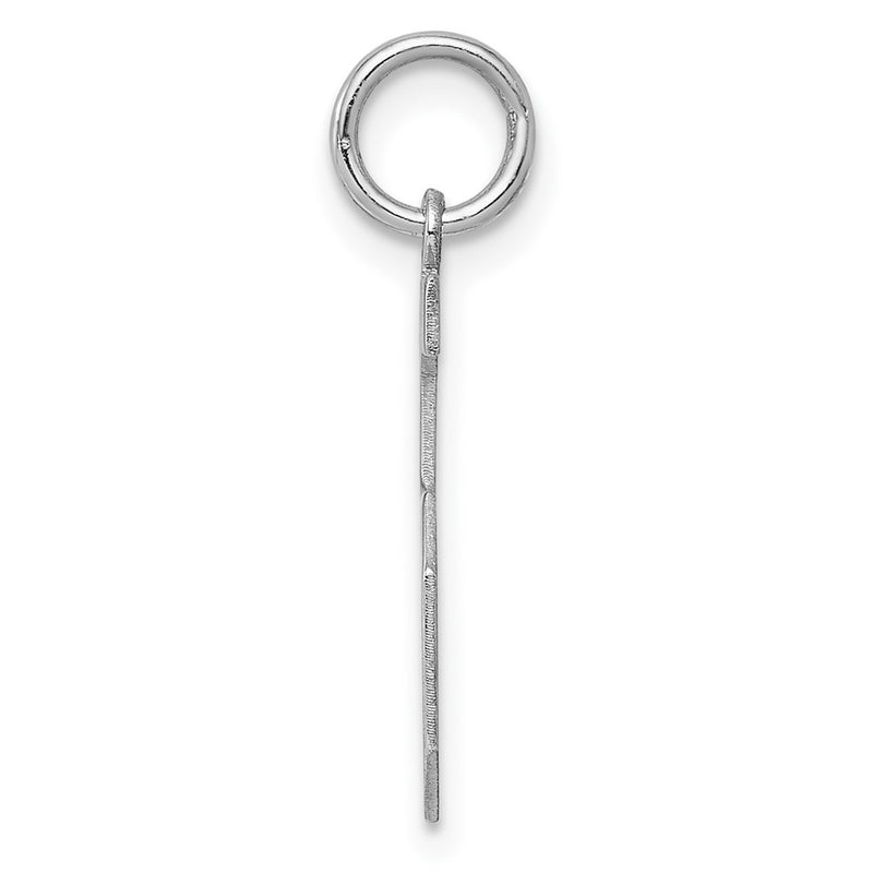 Sterling Silver Silver/Rhodium-Plated Polished Number 5 Charm