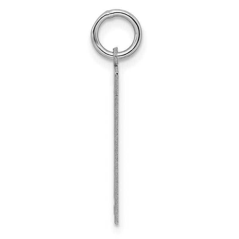 Sterling Silver Sterling/Silver Rhodium-Plated Polished Number 11 Charm