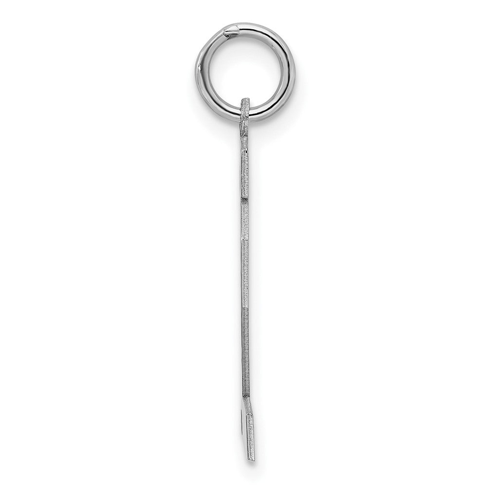 Sterling Silver Sterling/Silver Rhodium-Plated Polished Number 12 Charm