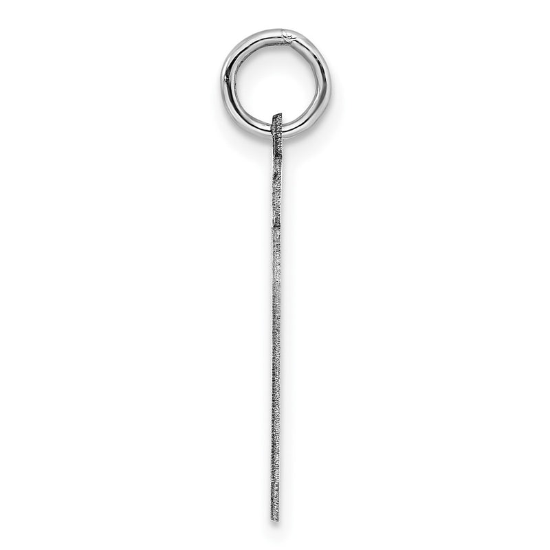 Sterling Silver Sterling/Silver Rhodium-Plated Polished Number 20 Charm