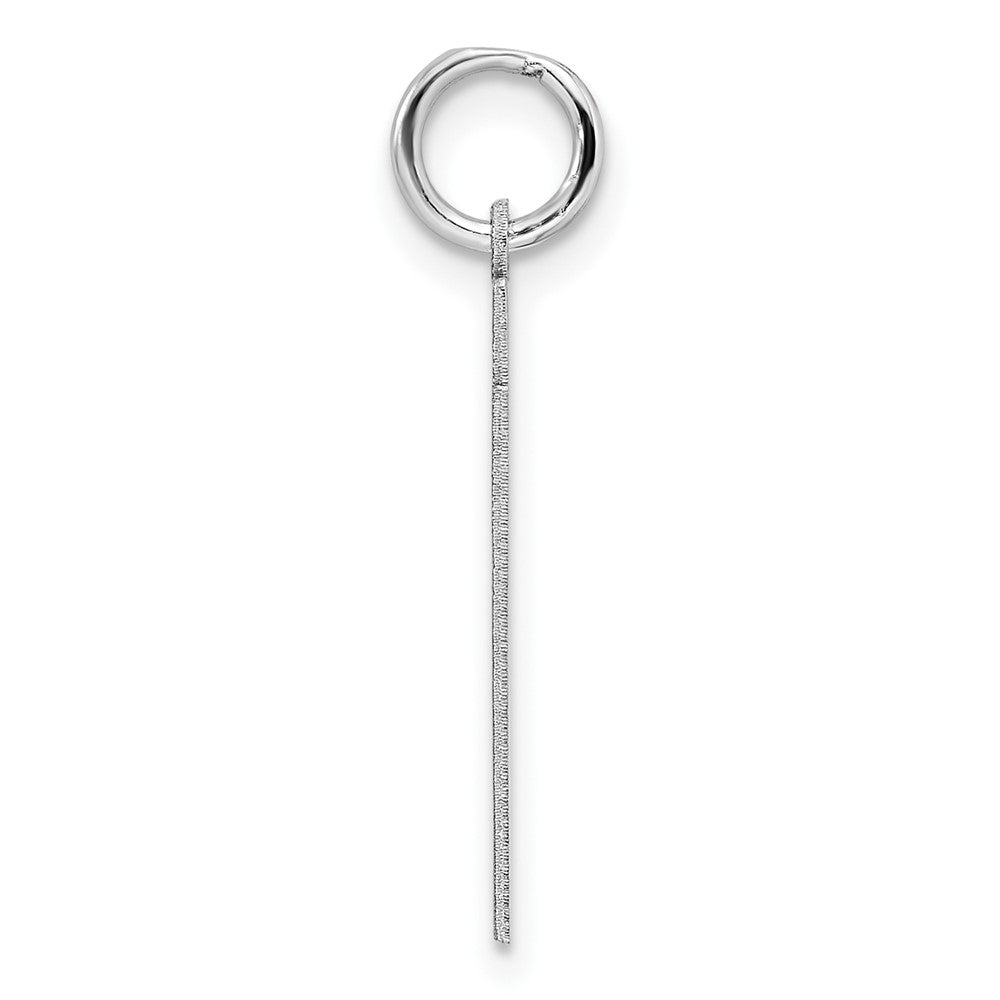 Sterling Silver Sterling/Silver Rhodium-Plated Polished Number 21 Charm