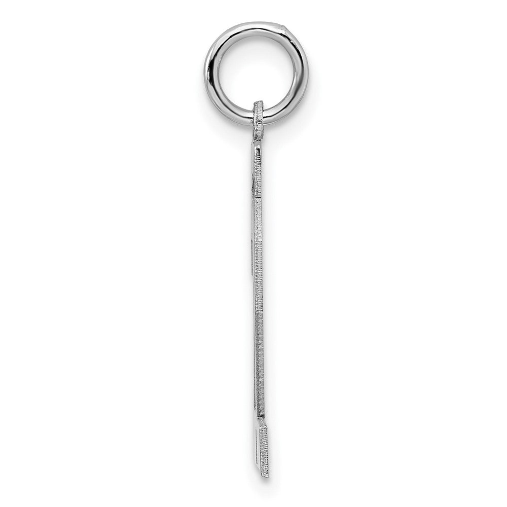 Sterling Silver Sterling/Silver Rhodium-Plated Polished Number 22 Charm