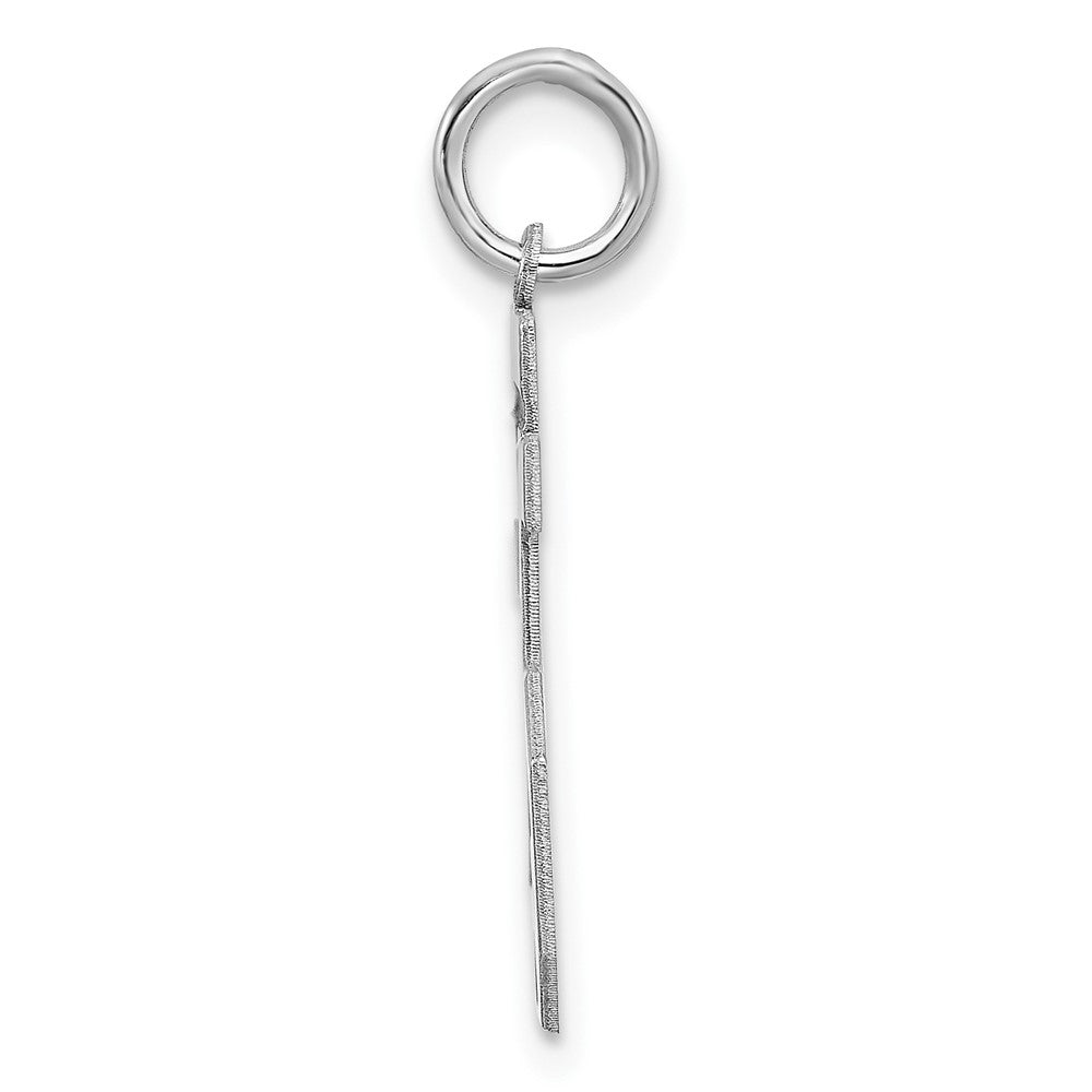 Sterling Silver Sterling/Silver Rhodium-Plated Polished Number 25 Charm