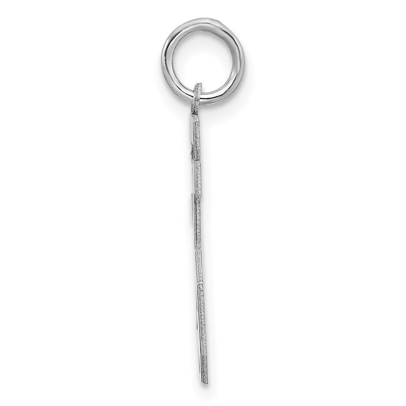 Sterling Silver Sterling/Silver Rhodium-Plated Polished Number 25 Charm