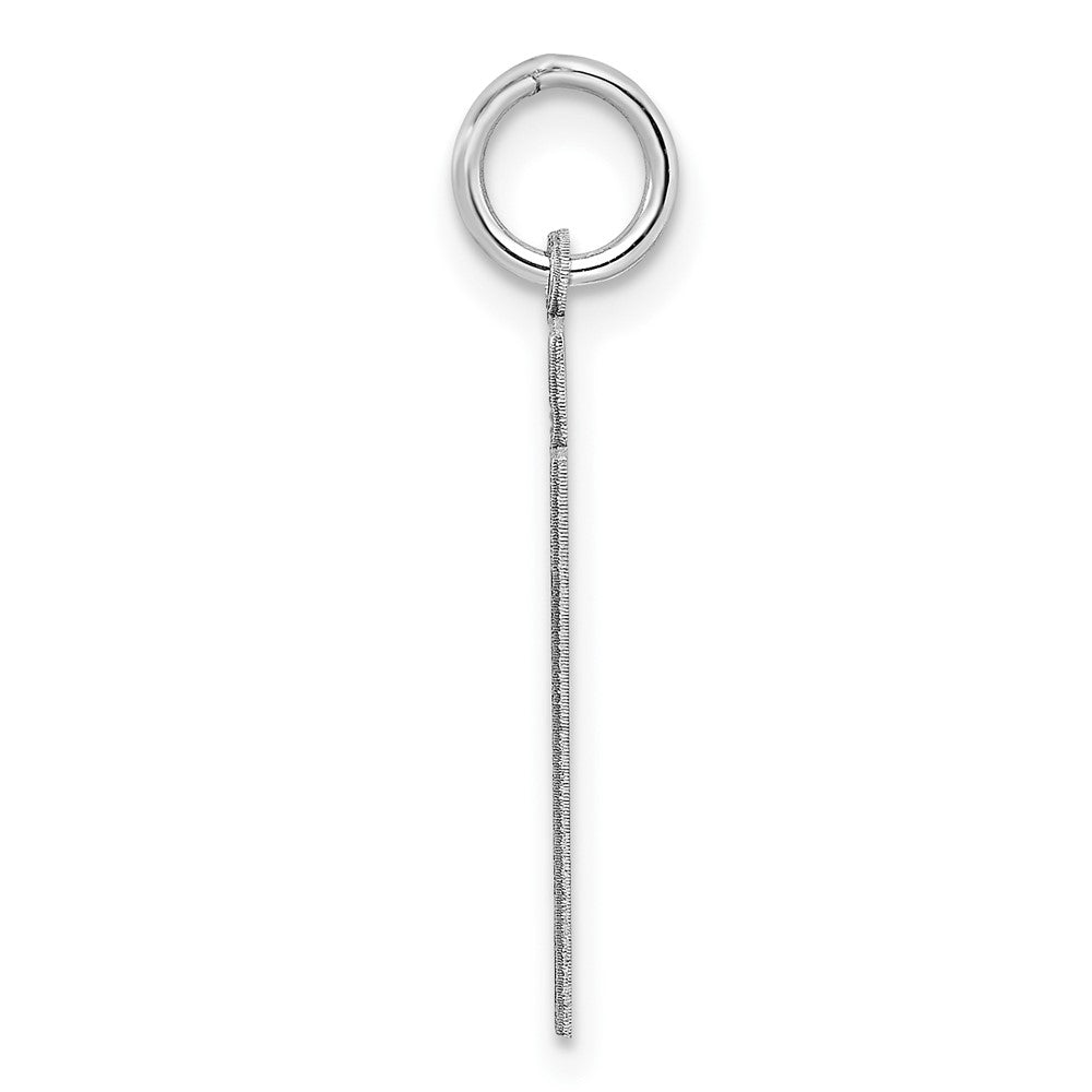 Sterling Silver Sterling/Silver Rhodium-Plated Polished Number 27 Charm