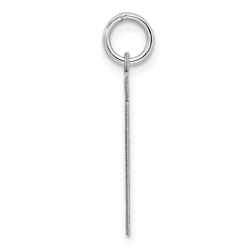 Sterling Silver Sterling/Silver Rhodium-Plated Polished Number 27 Charm
