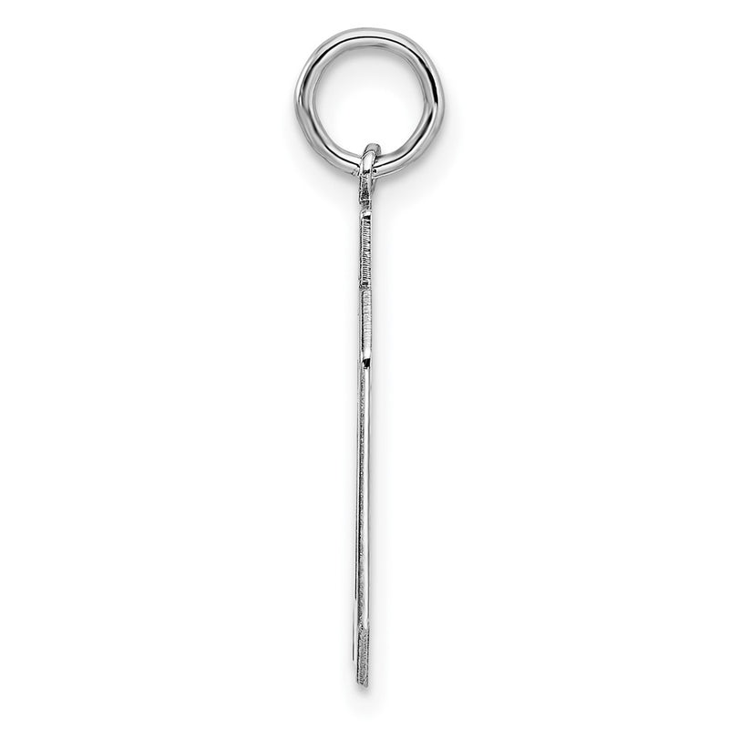 Sterling Silver Sterling/Silver Rhodium-Plated Polished Number 30 Charm