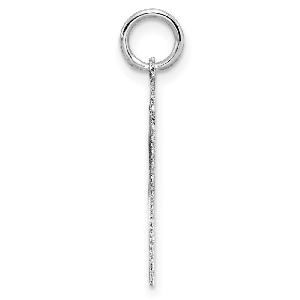 Sterling Silver Sterling/Silver Rhodium-Plated Polished Number 31 Charm