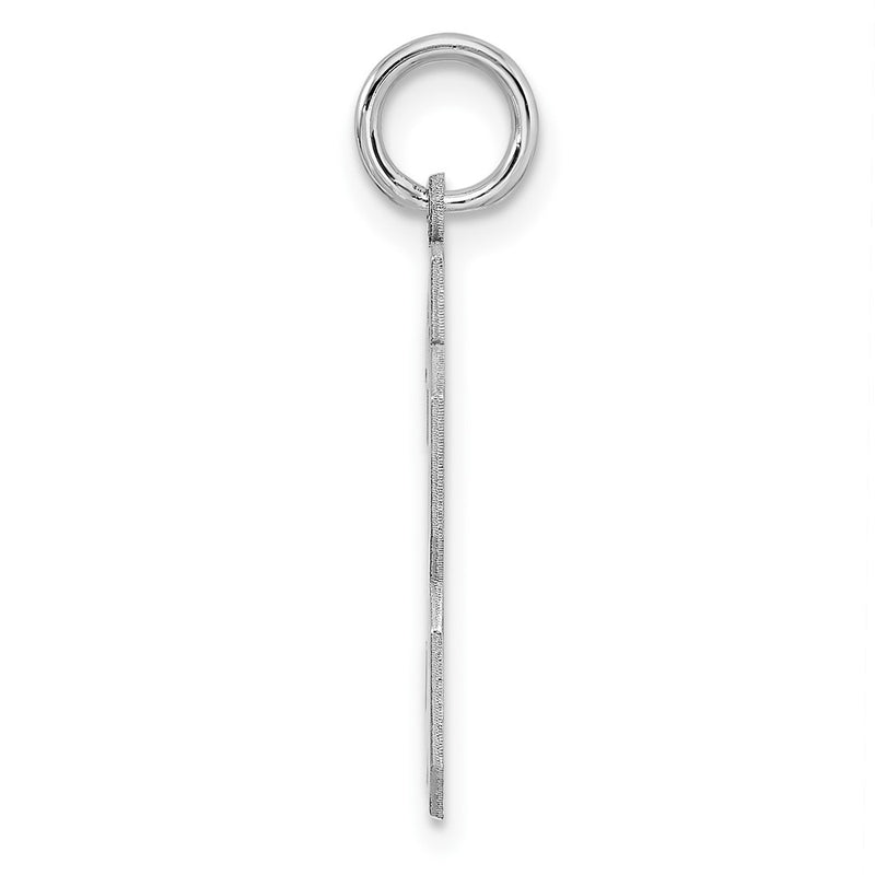 Sterling Silver Sterling/Silver Rhodium-Plated Polished Number 33 Charm