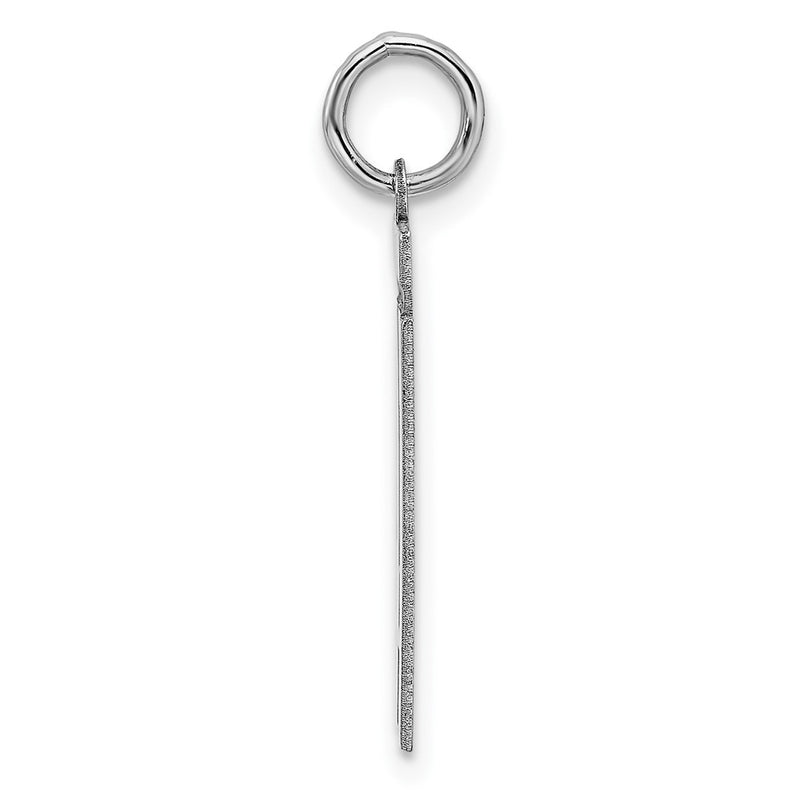 Sterling Silver Sterling/Silver Rhodium-Plated Polished Number 41 Charm