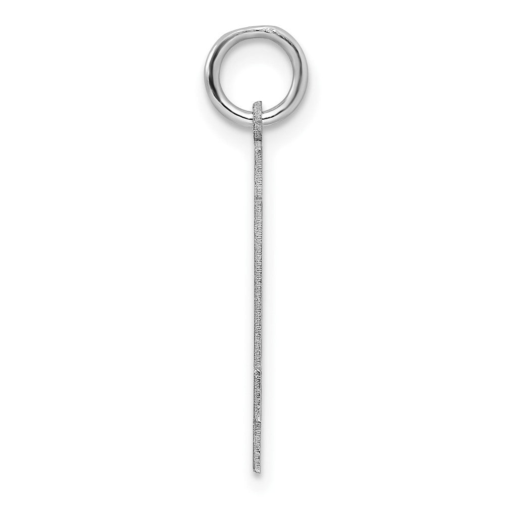 Sterling Silver Sterling/Silver Rhodium-Plated Polished Number 44 Charm