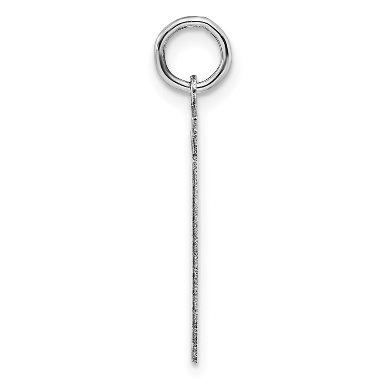 Sterling Silver Sterling/Silver Rhodium-Plated Polished Number 51 Charm