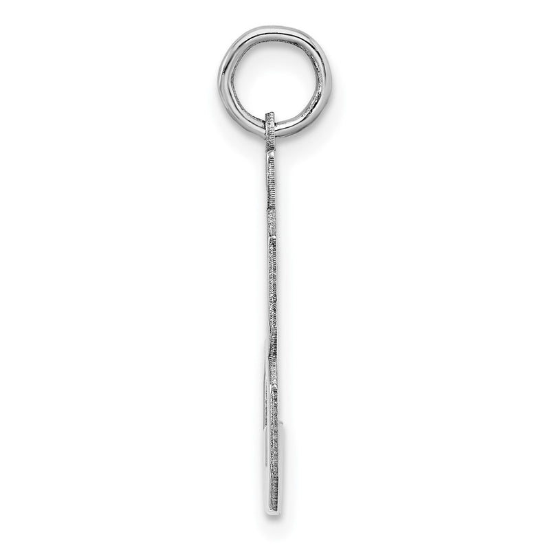 Sterling Silver Sterling/Silver Rhodium-Plated Polished Number 53 Charm