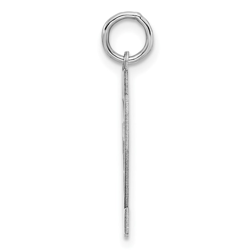 Sterling Silver Sterling/Silver Rhodium-Plated Polished Number 62 Charm