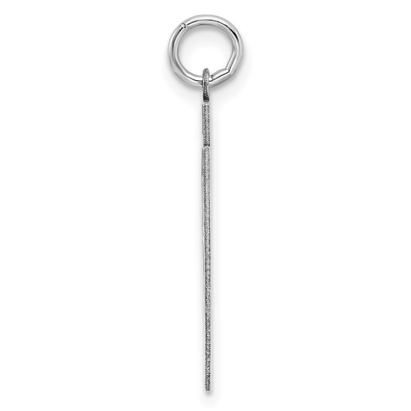 Sterling Silver Sterling/Silver Rhodium-Plated Polished Number 67 Charm