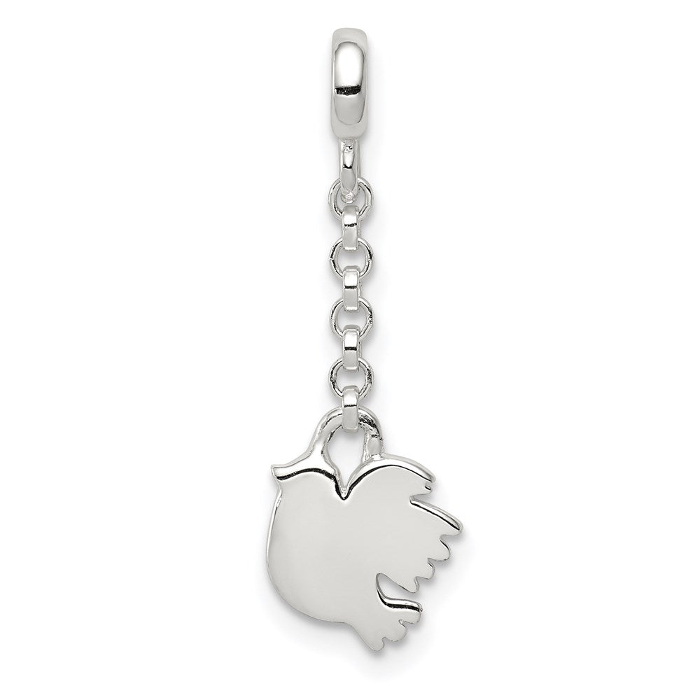 Sterling Silver Polished Bird 1/2In Dangle Enhancer