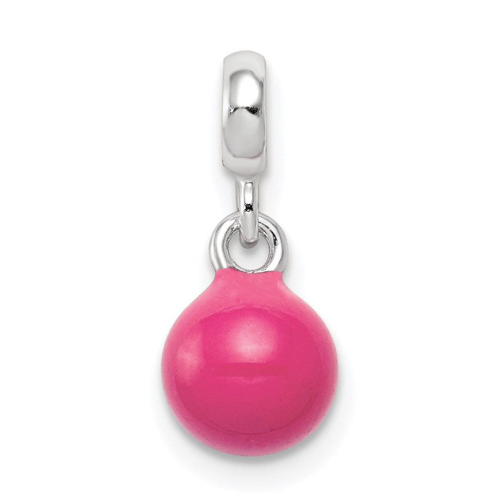 Bead Enhancer Sterling Silver Hot Pink Enamel Bead Enhancers | Goldia.com