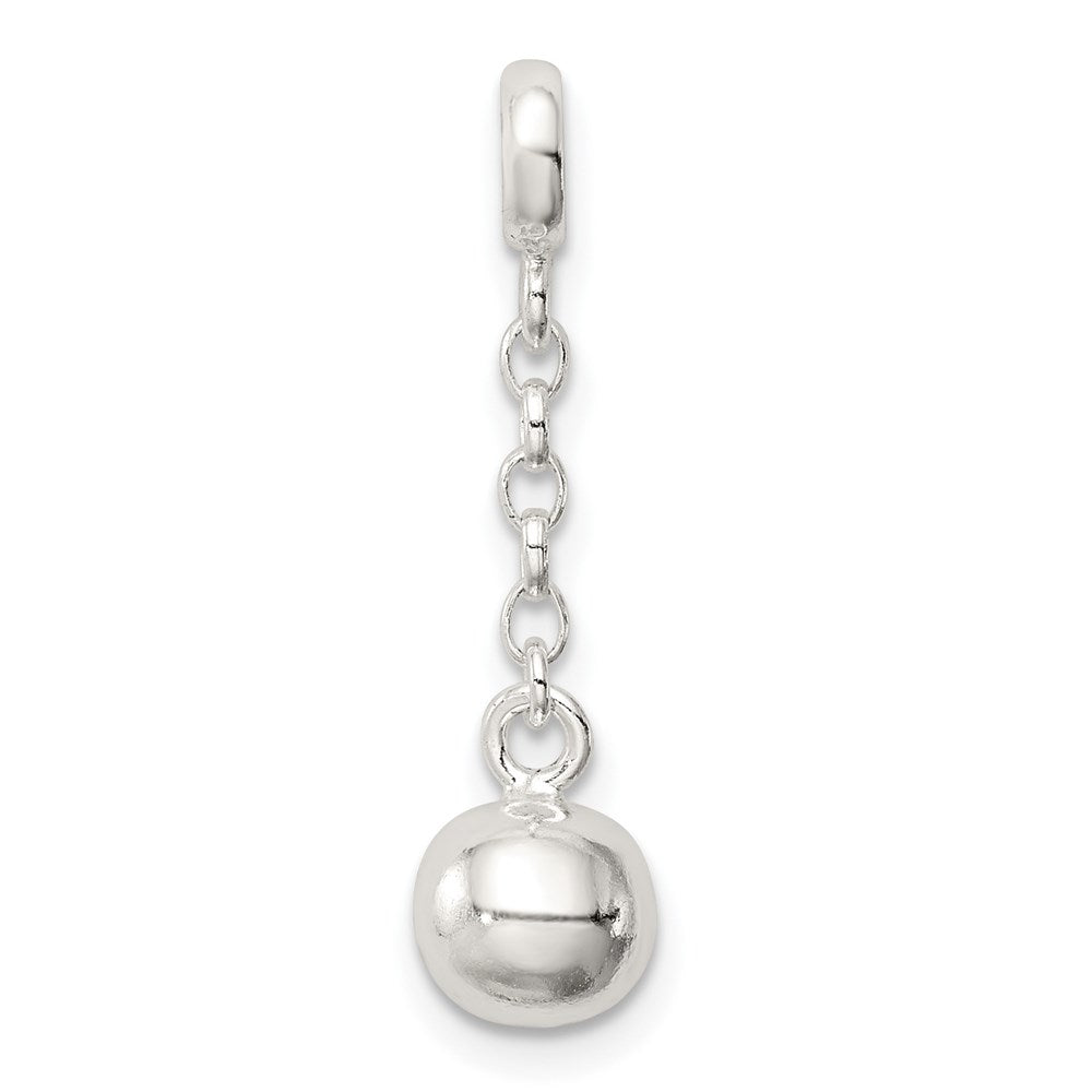 Sterling Silver Polished Bead 1/2In Dangle Enhancer
