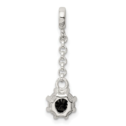 Sterling Silver Black Cz 1/2In Dangle Enhancer