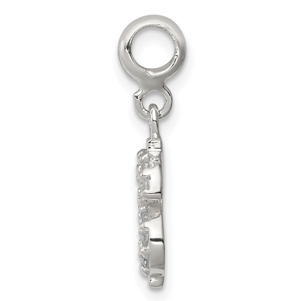 Sterling Silver Cz Dollar Sign Enhancer
