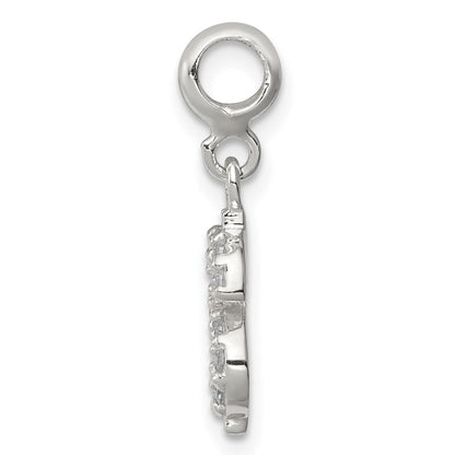 Sterling Silver Cz Dollar Sign Enhancer