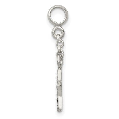 Sterling Silver Enameled Star 1/2In Dangle Enhancer