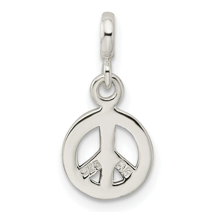 Sterling Silver Enameled Peace Symbol Enhancer