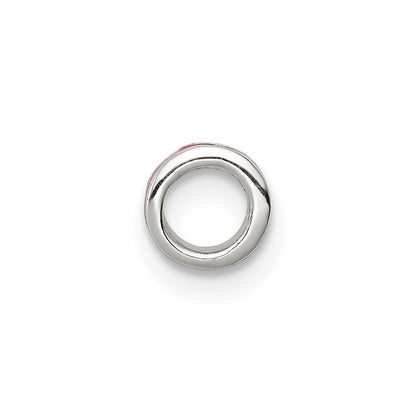 Sterling Silver Red Enameled Spacer Enhancer