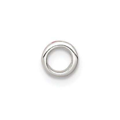 Sterling Silver Hot Pink Enameled Spacer Enhancer