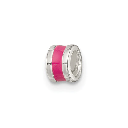 Sterling Silver Hot Pink Enameled Spacer Enhancer