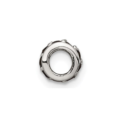 Sterling Silver Black Cz Spacer Enhancer