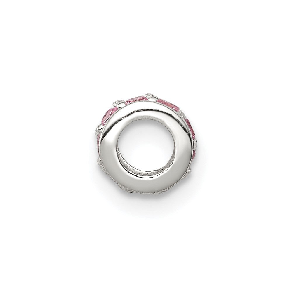 Sterling Silver Pink Cz Spacer Enhancer
