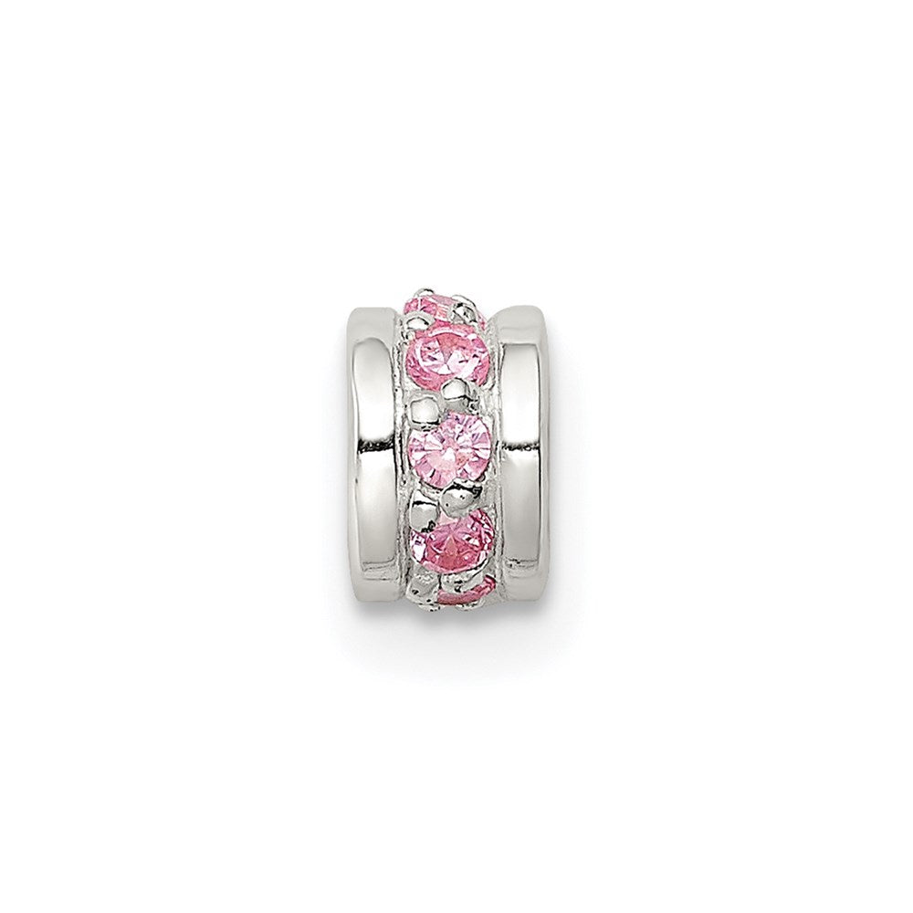 Sterling Silver Pink Cz Spacer Enhancer