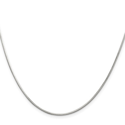 16 Inch Sterling Silver 1.25mm Octagonal Snake Chain Necklace