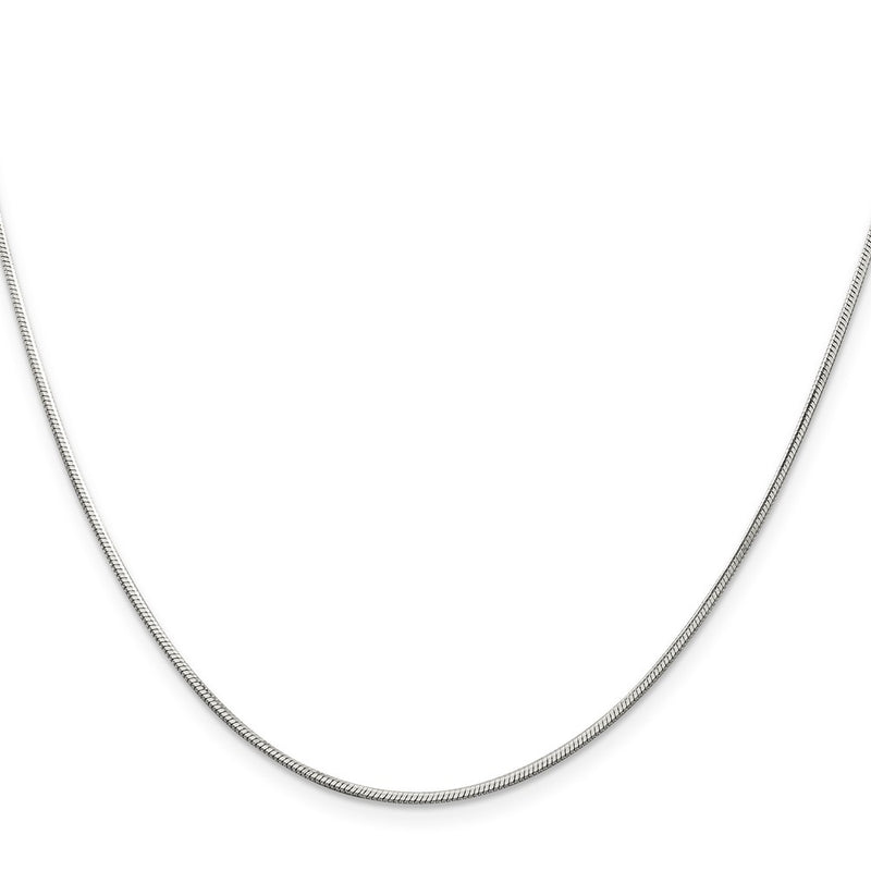 30 Inch Sterling Silver 1.25mm Octagonal Snake Chain Necklace